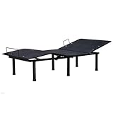 MICOUD Adjustable Bed Frame Zero Gravity, Wireless Remote, USB Charging and Underbed Light, Anti-Snoring, 790 lbs Weight Capacity, Black, Twin-XL
