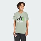 Technologie CLIMACOOL adidas Unisex Kinder Minecraft Training T-Shirt, Silver Green/Black, 13-14 Years