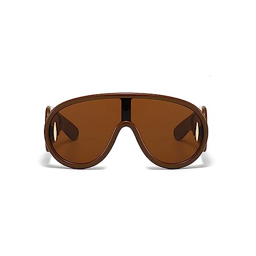 Image of Oversized One Piece Sunglasses Women Men fashion Siamese Lenses Retro Design