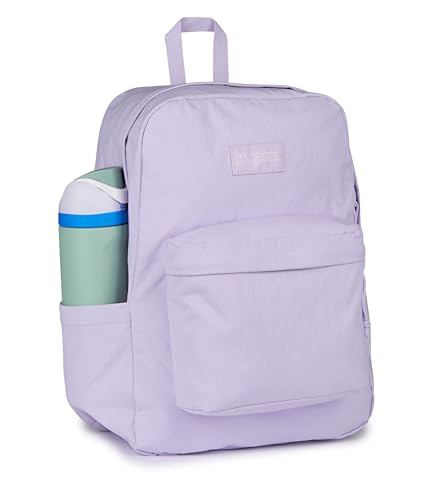 Image of JanSport Superbreak Plus FX Backpack - Work, Travel, or Laptop Bag with Water Bottle Pocket - Pastel Lilac
