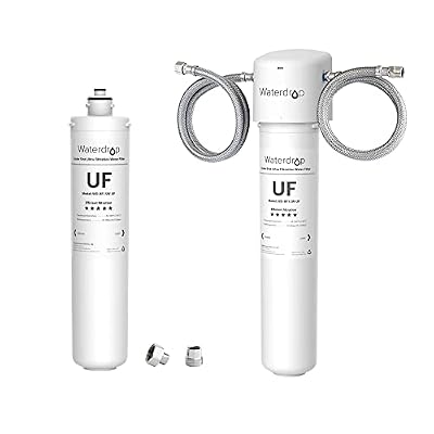 Waterdrop RF15W-UF 0.01 Micron Water Filter and Waterdrop 15UAW-UF 0.01 ?m Ultra Filtration Under Sink Water Filter for Baçt?ria Reduction, Reduces Lead, Chlorine, Bad Taste & Odor, 16K Gallons