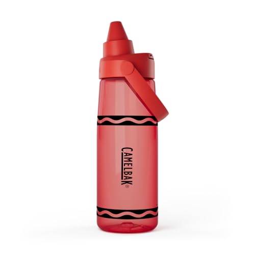 Image of CamelBak Crayola Chug Water Bottle for Everyday Hydration, Tritan Renew Design with Chug Lid, 25oz, Cherry Red