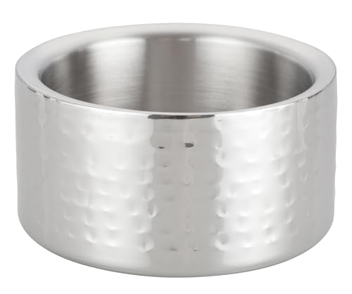 Comparison: Best Finish For Coasters 4 Winco Double Wall Wine Coaster, Satin Finish, Hammered, 5" Diameter, Silver