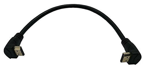 zdyCGTime 1 Feet HDMI Up to Up Angle 90 Degree Vertical Right Cable -Supports 4K@60Hz, High Speed, HDMI 2.0 Ready - UHD, Ethernet & Audio Return - Video 4K 2160p, HD 1080p, 3D.(Male-Male)(Up)