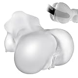 Male Masturbator Pocket Pussy for Men, 2.2 LB BBW Sex Doll Realistic Textured Male Sex Toy, 2 in 1 Adult Toys with Vagina Anal Channels, Transparent Big Butt Men Stroker for Pleasurable Masturbation