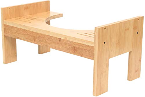 Preisvergleich Produktbild AIMAIBUMAI Höhenverstellbarer Toilettenhocker, Toilettenhocker aus Holz, Hocktoilette, Toilettenstufe 45 x 25 x 22,5 cm