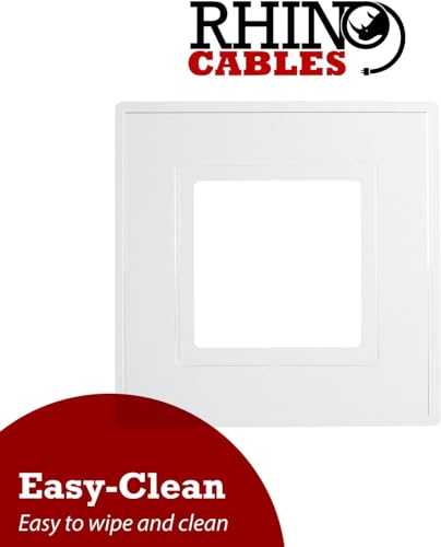 Rhinocables Finger Plate Surround For Single Light Switch Faceplate Or Electrical Plug Socket White Plastic (4) - 5
