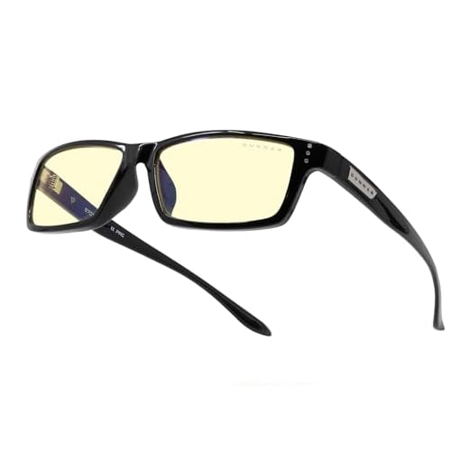 Gunnar Gaming- und Computerbrille | Model: Riot, Rahmen: Onyx, Linse: Amber | Anti-Blaulicht-Brille | Patentierte Linse, 65% Blaulicht- & 100% UV-Lichtschutz