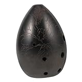 LALADEFIEE 1 セット 8 八つ穴梨型塙 トリプルオカリナ シュンをする 紹介シュン オカリナ楽器 創造的な楽器 ペンダント フルートクリーニングキット 管楽器 粘土 Black