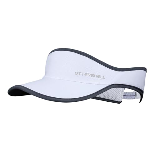 OTTERSHELL Sports Sun Visor Lightweight Mesh Construction Adjustable Strap Multiple Colours Available (UK Alpha One Size White - C73)
