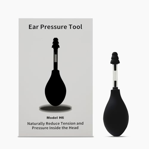 Ear Pressure Relief Suction Device, Ear Pressure Tool, Migraine and Headache Relief Tinnitus Products, Airplane Ear Pressure Relief Through Inner Ear Pressure Balance, Reduces Tension - Black