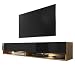 Produktbild Selsey Wander - TV-Board/Fernsehschrank für Wohnzimmer hängend/stehend, optional mit LED, 180 cm breit (Holzoptik Wotan Eiche/Schwarz Hochglanz, mit LED)