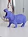 HAUCOZE Hippo Statue Animal Sculpture Figurine Modern Home Decor Table Art Gift for Bedroom Living Room Purple Polyresin 7.1 Inch