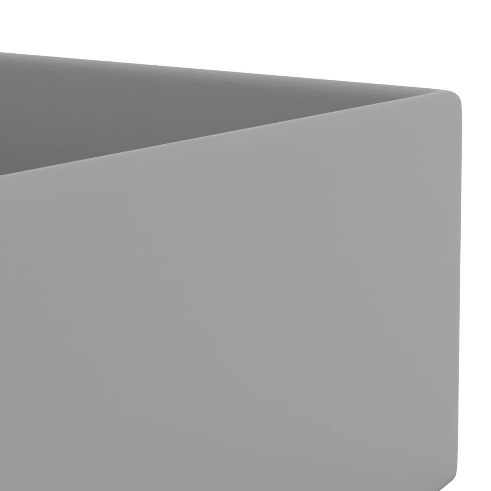 ZEYUAN Lavabo con rebosadero cerámica Gris Claro, Fregadero, Lavabo Baño, Lavamanos Baño, Lavatorio Casa De Banho, Mueble Lavabo sobre Encimera