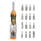 [Multifunktionale Bit-Kompatibilität] Das Set wird mit verschiedenen austauschbaren Bits geliefert, die für verschiedene Arten von Schrauben und Anwendungen geeignet sind, was es zu einem unverzichtbaren Werkzeug für Profis und Heimwerker macht.