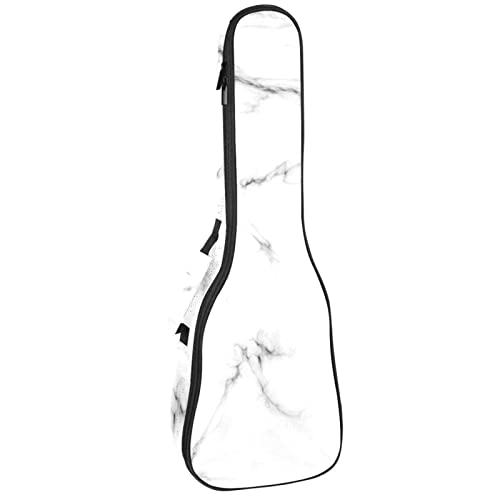 Sac à dos pour ukulélé de concert soprano et ténor rembourré 10 mm motif marbre blanc