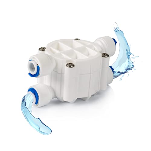 NATURE WATER PROFESSIONALS Válvula de Apertura/Cierre de 4 Vías para Osmosis Inversa de 1/4 - Ideal Depósitos de Osmosis - Válvula de Cierre automático Cover