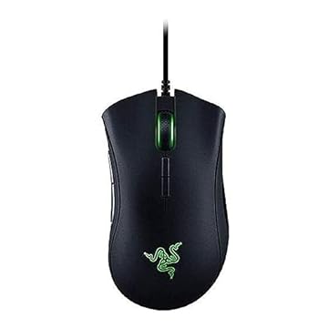 Razer Mouse para jogos DeathAdder Elite: Sensor óptico de 16.000 DPI - Iluminação RGB cromada - 7 botões programáveis - Interruptores mecânicos - Punhos laterais de borracha - Preto fosco