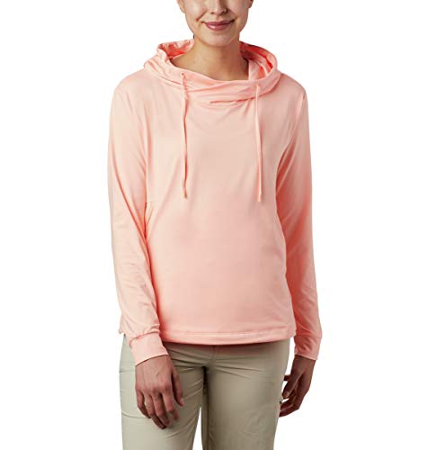 Columbia Women's Slack Water Knit Hoodie, Tiki Pink Heather, Medium