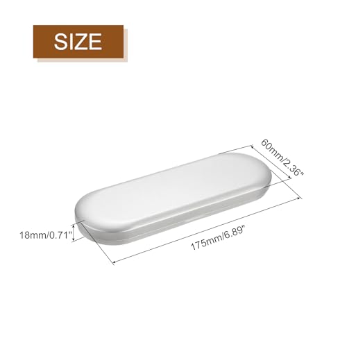Image of uxcell Metal Tin Box Containers, 6.9x2.4x0.7 Inch Silver Rectangular Empty Hinged Tins Box Home Organizers for Pen Makeup Brushes