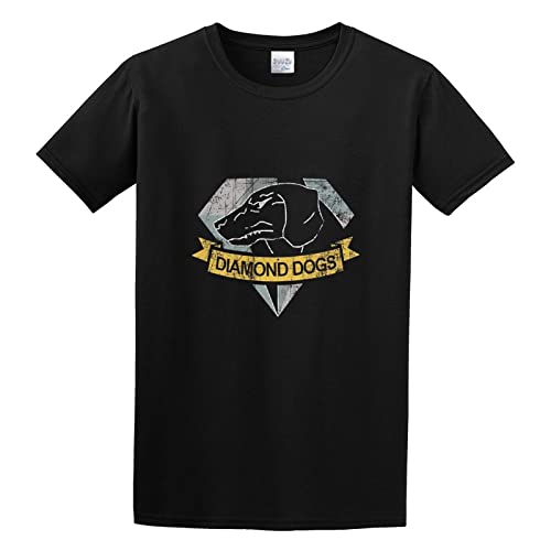 Diamond Dogs Distressed Solid Gamer Gear - Camiseta negra, Negro, M
