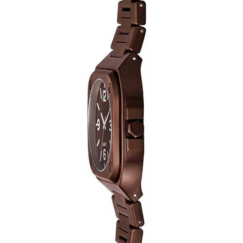 Image of Acnos Men's Premium Fiber Quartz Analog Watch - Luxury Square Dial Casual & Business Wrist Watch for Men