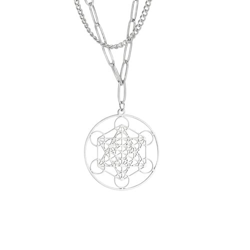 Collier symbole Cube de Métatron pour votre bien-être et yoga quotidien