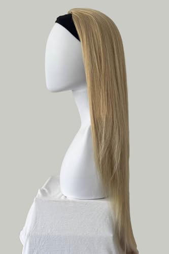 Demi-perruque blonde lisse Tabitha blond cendré et blond clair #613T24