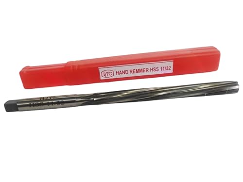 TAURISH HSS Valve Guide Reamer 11/32 inch Diameter, 6 inch Overall Length Spiral Flute Reamer Tool