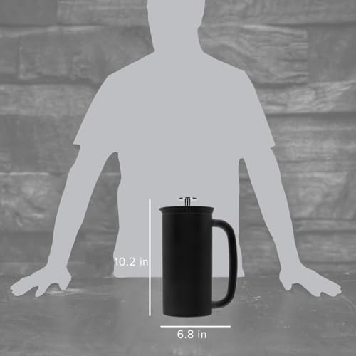 ESPRO Pro P7 French Press Stainless Steel 304 – Patented Double Walled Micro-Filter Insulated French Press Coffee Maker, Grit-Free Brew - Heat