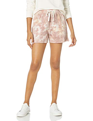 The Drop Women's Michaela Fleece Side Slit Short, Wheat Tie Dye, L