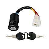 3 Wires Ignition Switch Key Starter Switch with 2 Keys On-Off for Kids Ride On Car Motocycle ATV Replacement Parts