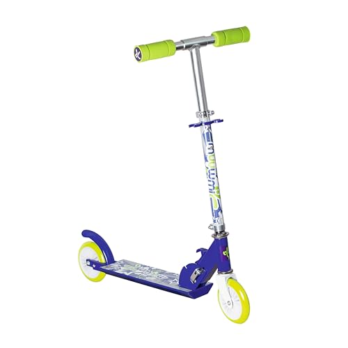muuwmi Kinderscooter – Tretroller für Kinder, 120 mm, ABEC 5, höhenverstellbar, blau muuwmi Kinderscooter – Tretroller für Kinder, 120 mm, ABEC 5, höhenverstellbar, blau
