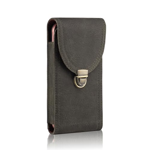 Étui de téléphone en cuir avec clip ceinture pour éviter les chutes en extérieur