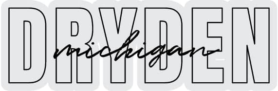 Dryden Michigan Souvenir - Calcomanía de vinilo transparente (2 pulgadas)