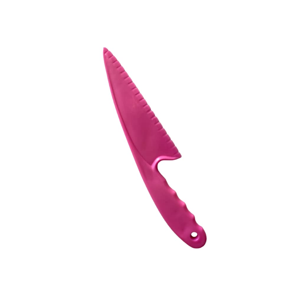 Homeelabador Pink Cake Bread Slicer Kid Pie Pastry Cutter Server Leveller Lettuce Plastic Cutter Kitchen Baking Tool (Pink)