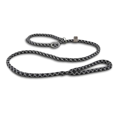 Wolters | Moxonleine Everest reflektierend in Schwarz/Graphit | L 180 cm x B 0,9 cm