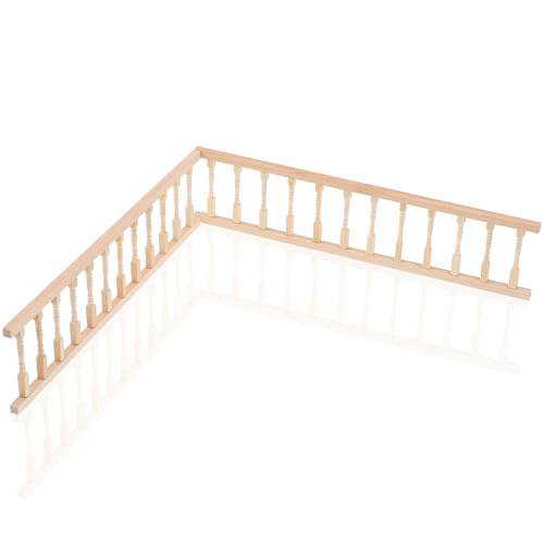 Rampes miniatures en bois 1/12 de 305mm avec finitions soignées pour maquettes haut de gamme