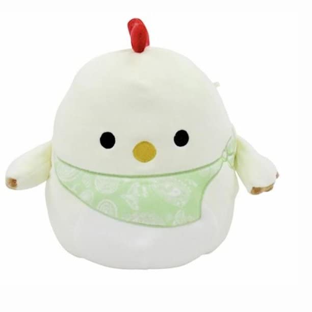 Squishmallow Official Kellytoy Plush Collectible Farm Squad Squishy Soft Animals (Todd Chicken (Green Bandana), 8 Inch)