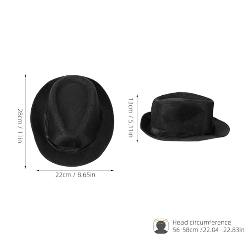 Fedora Hats for Boys Kids Fedora Hats Boy Kids Girl for Jazz Hat Child Summer Black2