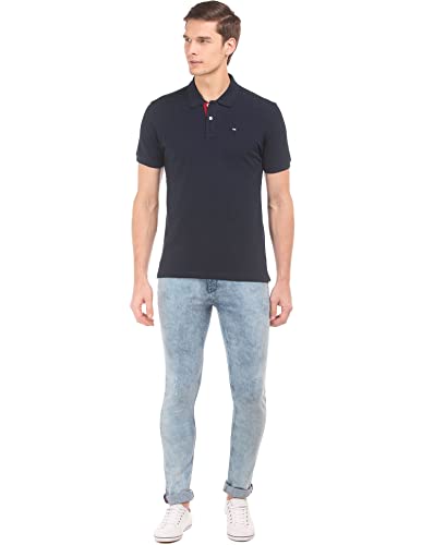Image of Arrow Sports Men's Solid Regular Fit Polo