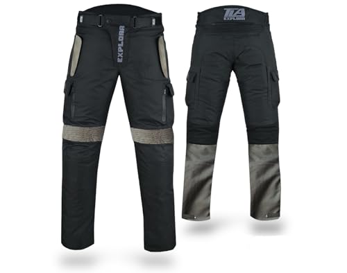 TLA EXPLORA Light - Pantalones de Moto para Hombre con Protecciones CE | Pantalones para Moto Primavera/Verano | Moto 2 Estaciones | Chándal para Moto | Ropa para Hombre