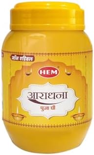 HEM Aradhana Puja Ghee | 450ml Non-Edible Ghee for Lighting Diyas, Lamps & Rituals | Perfect for Pooja, Prayers, Festivals & Devotional Use | Pure Aromatic Ghee for Worship & Spiritual Atmosphere