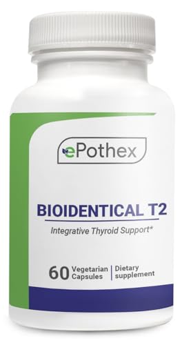 EPOTHEX Bioidentical T2 - Integrative Thyroid Support - Promotes Metabolism & Energy - Non-GMO Clean Formula - 60 Capsules (2 mo Supply)