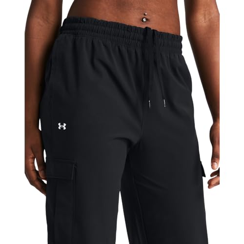 Under Armour Women's Armoursport Woven Cargo Pants, (001) Black / / White, Large4