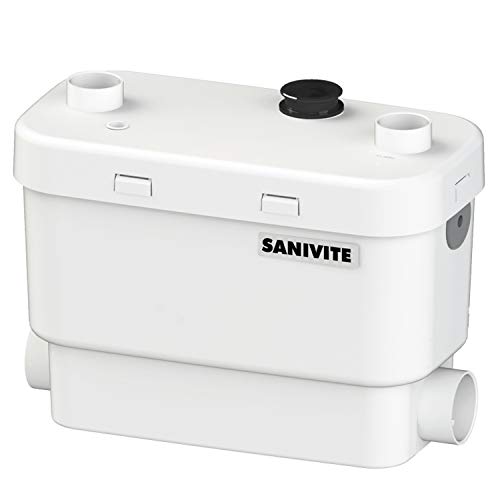 Saniflo SANIVITE Gray Heavy Duty Water Basement Bathroom Pump | Perfect Quiet Solution | Macerating Toilet System | Pump up Toilet System | Saniflo Upflush Toilet System