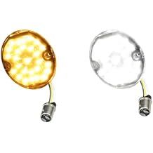 1157 Front LED Turn Signals, 3 1/4 Inch Flat Motorcycle Brake Taillights for Harley Touring Road King Electra Glide Softail Ultra Classic Ultra Limited - 2Pcs Smoked Lens