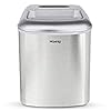 H.Koenig KB20 Eiswürfelmaschine KB20-ca. 12 kg Eiswürfel pro Tag, Produktionszeit 10-13 min. -2 Eiswürfelgrößen-Wasserstandsanzeige, 120 W Silber, Edelstahl, 12 kilograms