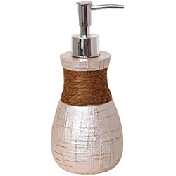 Dispensador De Jabon Natura MSV Dispensador de jabón Natura de polirresina, Resina, Crema/marrón, 30 x 20 x 15 cm