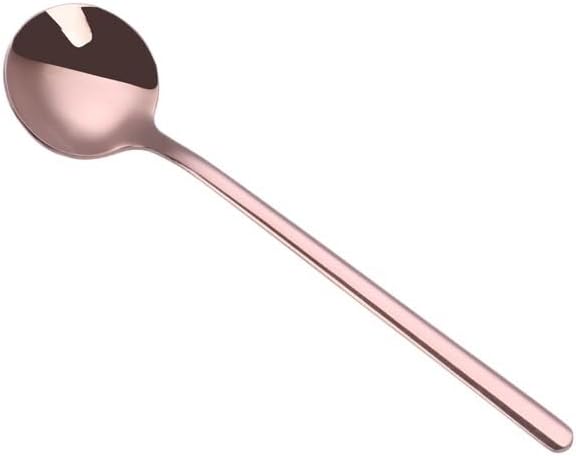 Silverware Flatware Set, 1/4/6/8/10/12pcs 304 Stainless Steel Small Spoon Coffee Spoon Stirring Spoon Dessert Spoon Ice Cream Spoon(Gold,12Pcs)